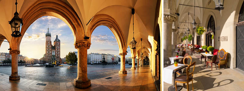 St. Mary Basilikaen fra 1347 tårner 80m over Krakow, Polen